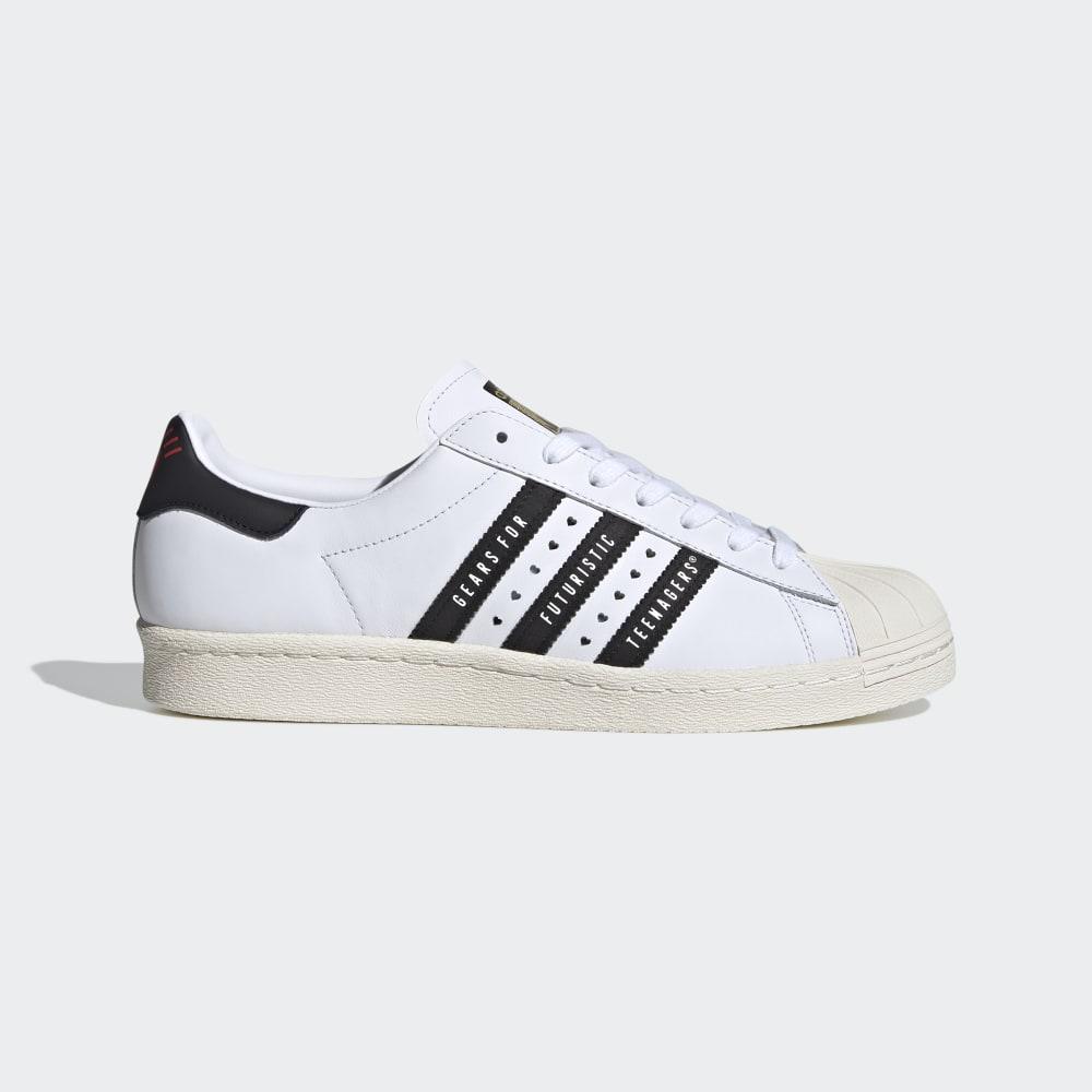 Adidas Men's Superstar 80s Human Made Originals Shoes White/Black Ireland FY0728